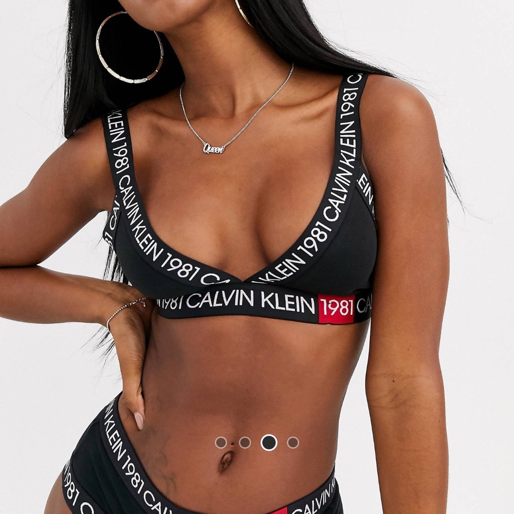 Calvin Klein 1981 Logo Triangle Bralette